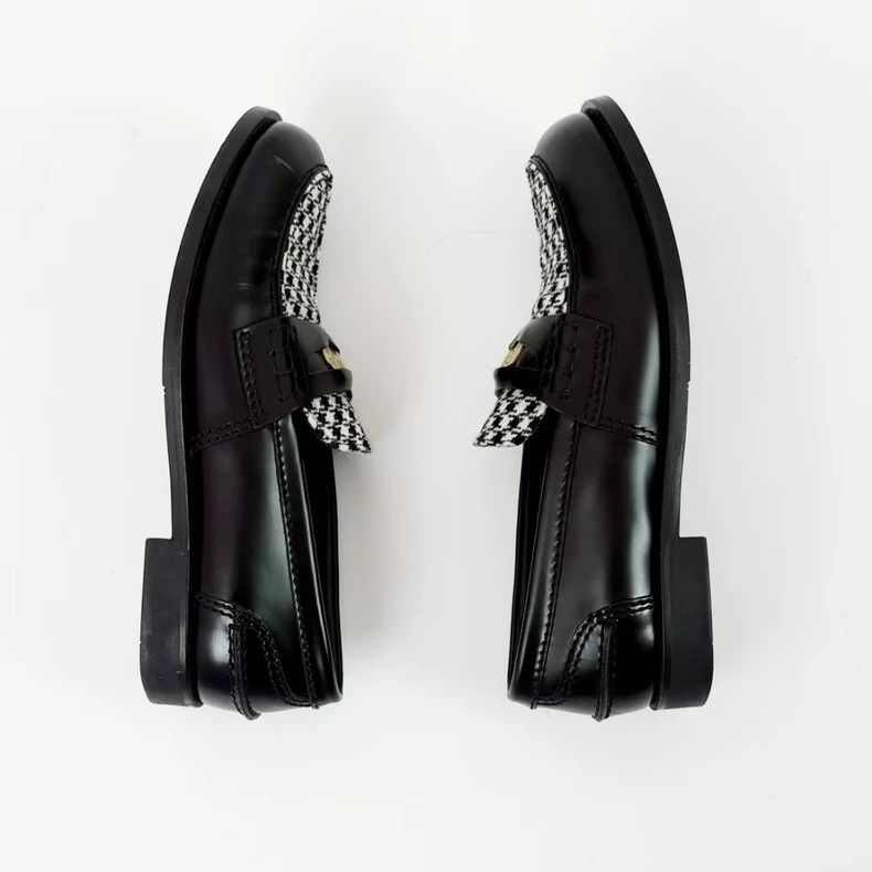 Miu Miu Miu Miu Black Checkerboard Loafers Size 37-yf Size US 6 / IT 36 - 3 Thumbnail