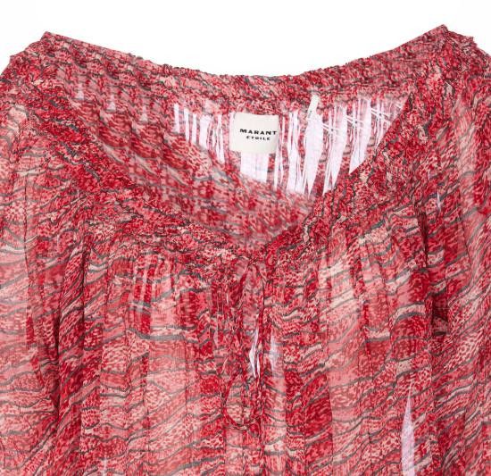 Isabel Marant Etoile ISABEL MARANT ETOILE Women Tops HT0346FB C1J07E70RD Red Size S / US 4 / IT 40 - 4 Thumbnail