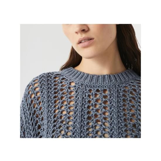 Brunello Cucinelli BRUNELLO CUCINELLI Women Blouses M8E389100 C2886 BLUE Size M / US 6-8 / IT 42-44 - 5 Thumbnail