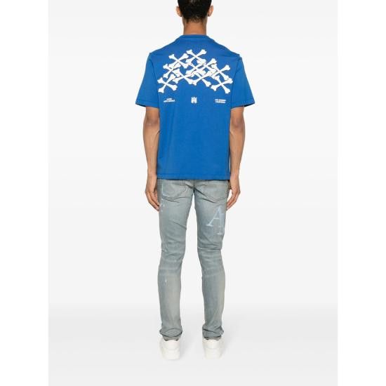 Amiri AMIRI Men T-Shirts AMJYTE1075 BLUE Size US M / EU 48-50 / 2 - 2 Thumbnail