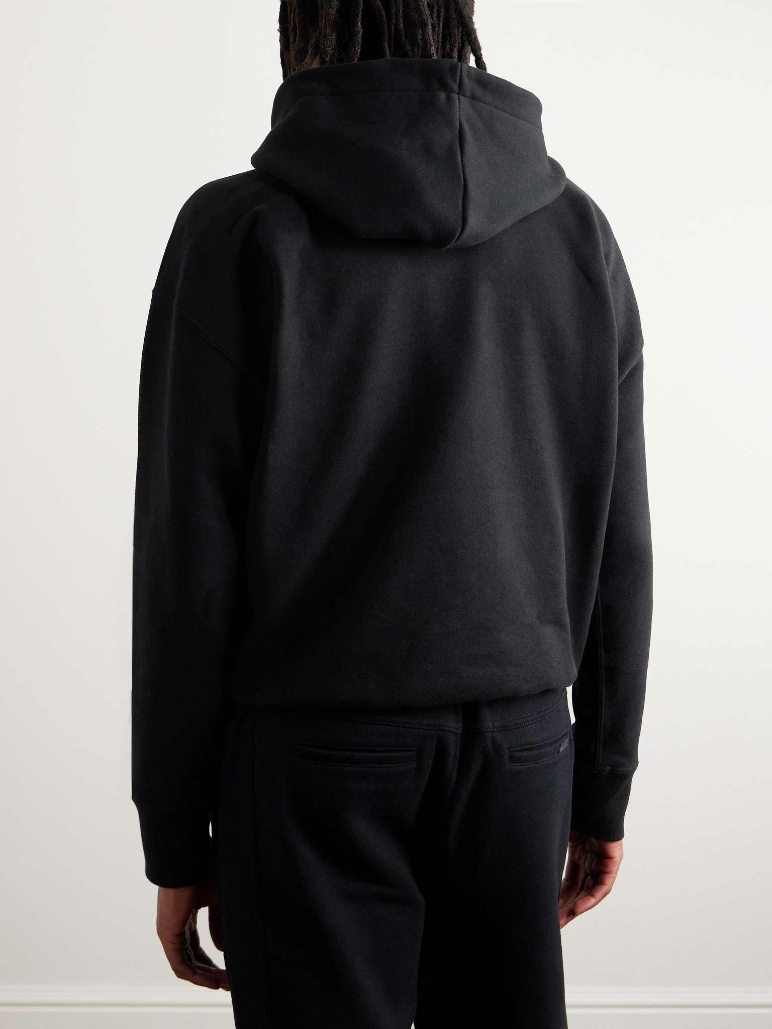 Saint Laurent Paris logo-embroidered cotton-jersey hoodie Size US S / EU 44-46 / 1 - 3 Thumbnail