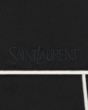 Saint Laurent Paris teddy logo-appliquéd satin jacket Size US XS / EU 42 / 0 - 4 Thumbnail
