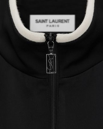 Saint Laurent Paris teddy logo-appliquéd satin jacket Size US M / EU 48-50 / 2 - 3 Thumbnail