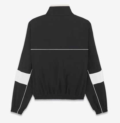 Saint Laurent Paris teddy logo-appliquéd satin jacket Size US XL / EU 56 / 4 - 2 Thumbnail