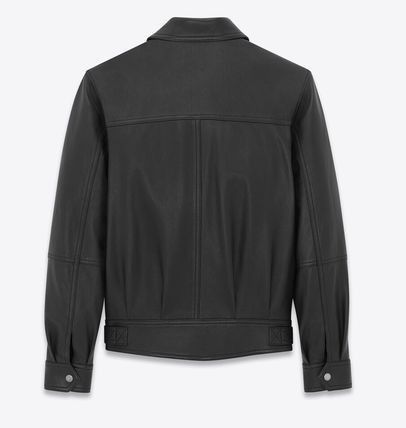Saint Laurent Paris men's jacket in drummed lambskin Size US XL / EU 56 / 4 - 2 Thumbnail