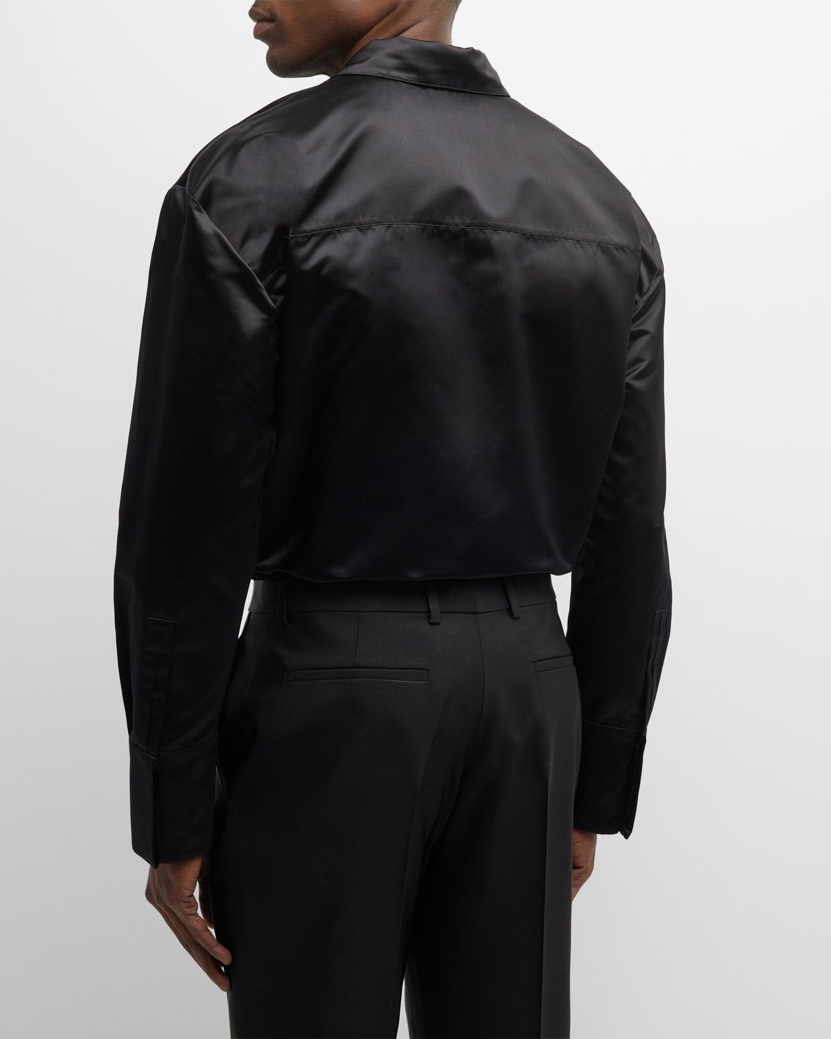 Saint Laurent Paris oversized shirt in silk duchess satin Size US XS / EU 42 / 0 - 3 Thumbnail