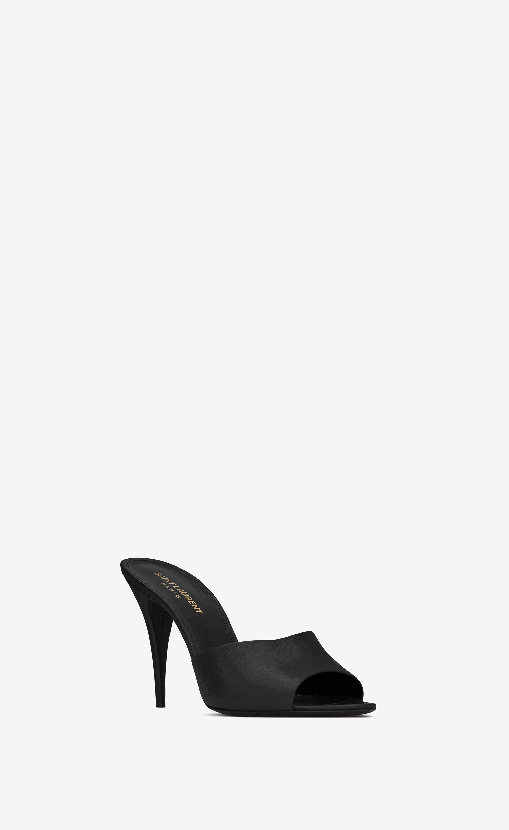 Saint Laurent Paris la 16 mules in smooth leather Size US 5 / IT 35 - 4 Thumbnail