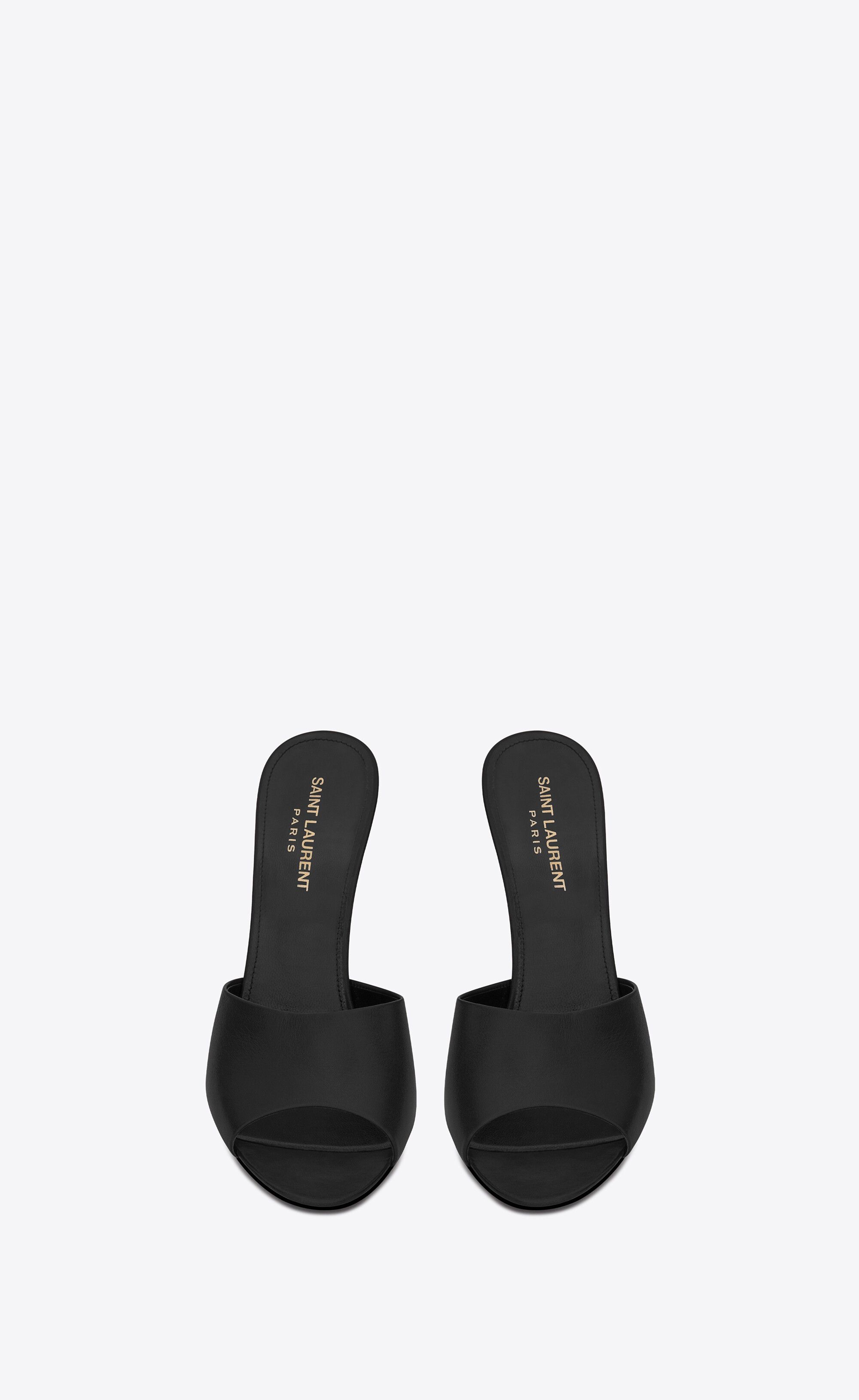 Saint Laurent Paris la 16 mules in smooth leather Size US 12 / IT 42 - 3 Thumbnail