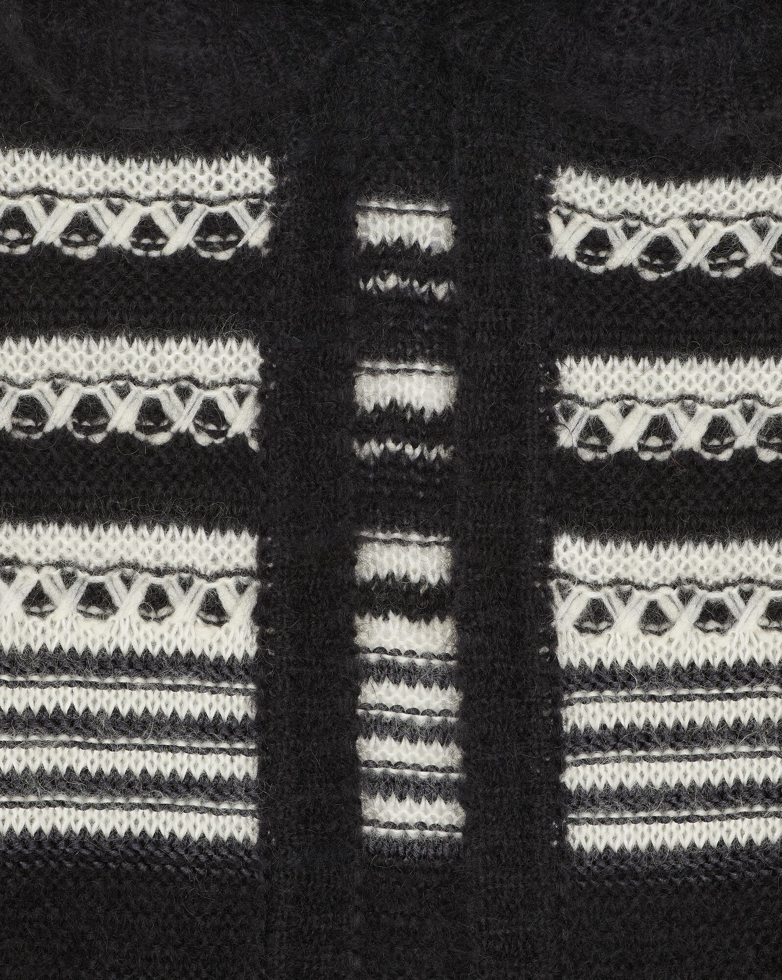Saint Laurent Paris baja cardigan in striped mohair Size US XS / EU 42 / 0 - 4 Thumbnail