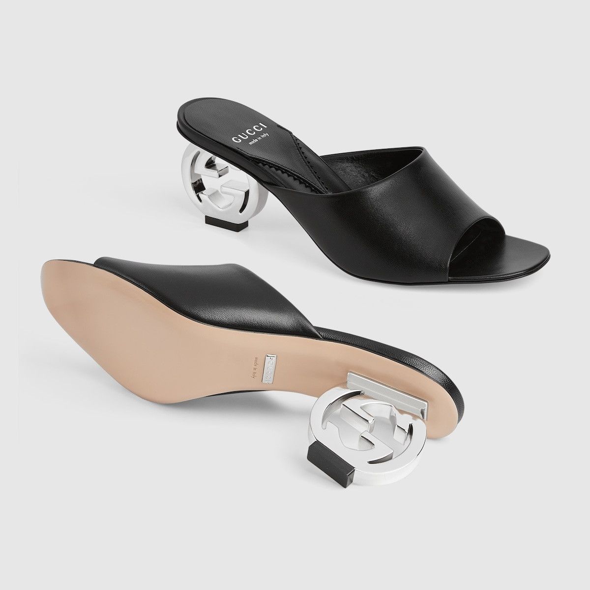 Gucci women's interlocking G heel sandal Size US 8 / IT 38 - 3 Thumbnail