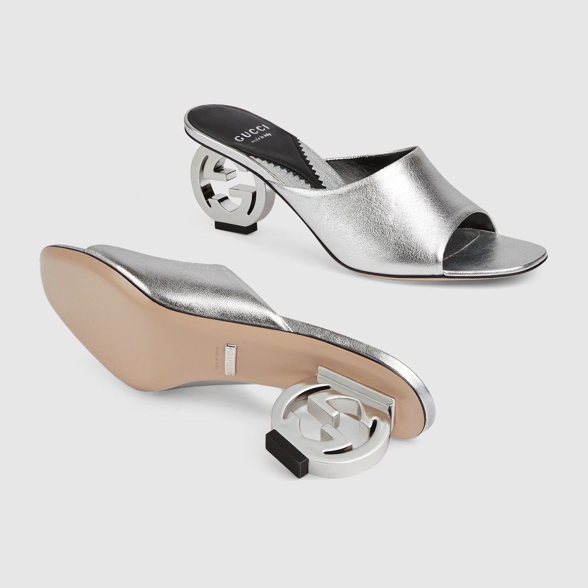 Gucci women's interlocking G heel sandal Size US 5 / IT 35 - 5 Thumbnail