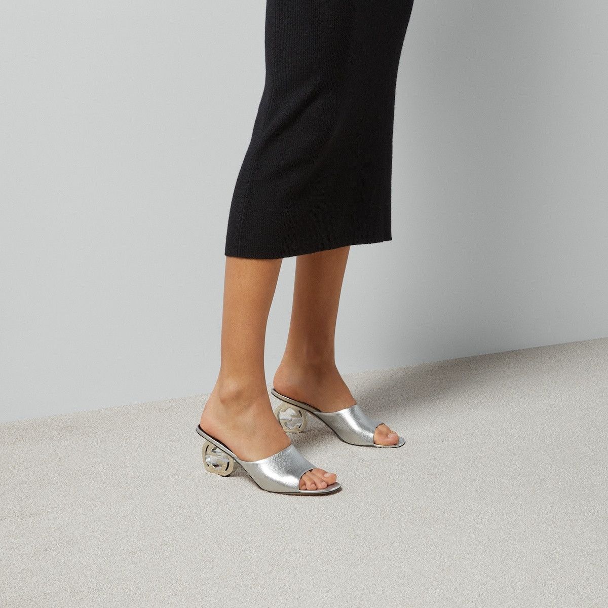Gucci women's interlocking G heel sandal Size US 11 / IT 41 - 2 Thumbnail