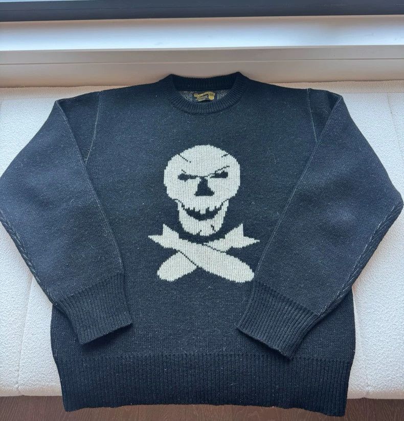 The Real McCoy's Military Inspired Wool Skull Sweater-dmc Size US M / EU 48-50 / 2 - 2 Thumbnail