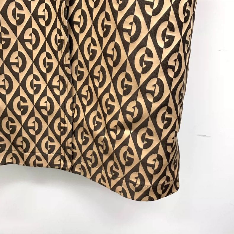 Gucci Gucci Brown Logo Print Long Sleeve Coat-dmc Size US S / EU 44-46 / 1 - 5 Thumbnail