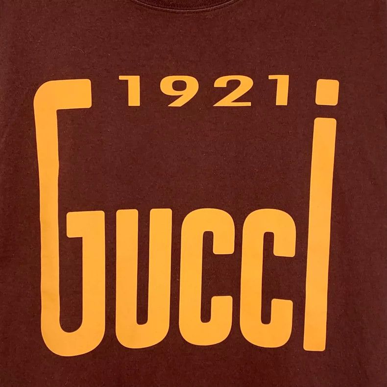 Gucci Gucci Brown Logo Print Cotton T-Shirt-dmc Size US M / EU 48-50 / 2 - 4 Thumbnail