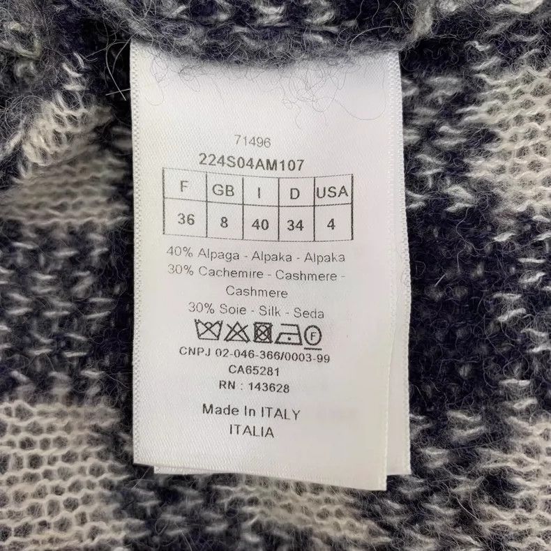 Dior Christian Dior Gray Plaid Short Sleeve Sweater-dmc Size US XS / EU 42 / 0 - 7 Thumbnail