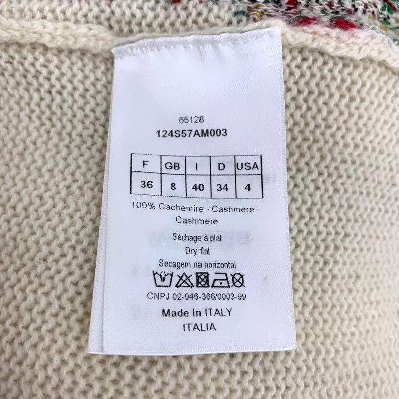 Dior Christian Dior Colorful Embroidered Cashmere Sweater-dmc Size US XS / EU 42 / 0 - 7 Thumbnail