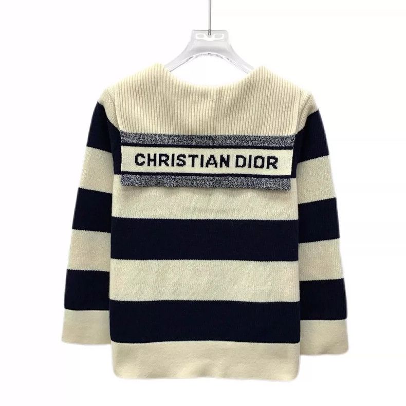 Dior Christian Dior Striped Wool Long Sleeve Knit Top-dmc Size US S / EU 44-46 / 1 - 2 Thumbnail