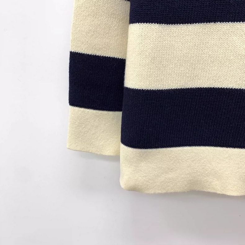 Dior Christian Dior Striped Wool Long Sleeve Knit Top-dmc Size US S / EU 44-46 / 1 - 4 Thumbnail