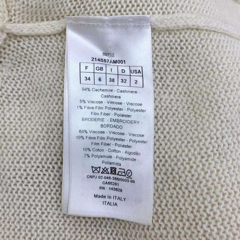 Dior Christian Dior Beige Cashmere Long Sleeve Sweater-dmc Size US XXS / EU 40 - 7 Thumbnail
