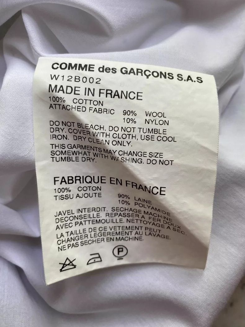 Comme des Garcons Comme des Garçons White Shirt with Gray Details-dmc Size US XS / EU 42 / 0 - 8 Thumbnail