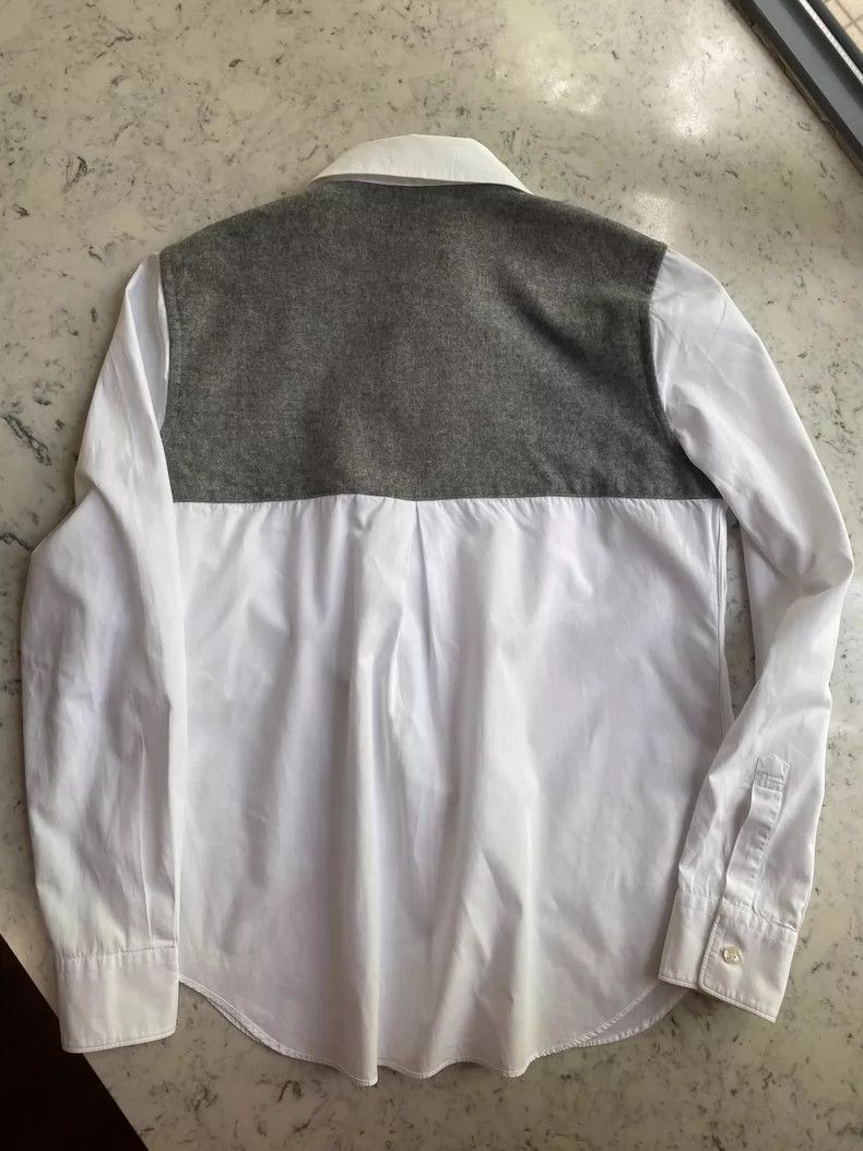 Comme des Garcons Comme des Garçons White Shirt with Gray Details-dmc Size US XS / EU 42 / 0 - 4 Thumbnail
