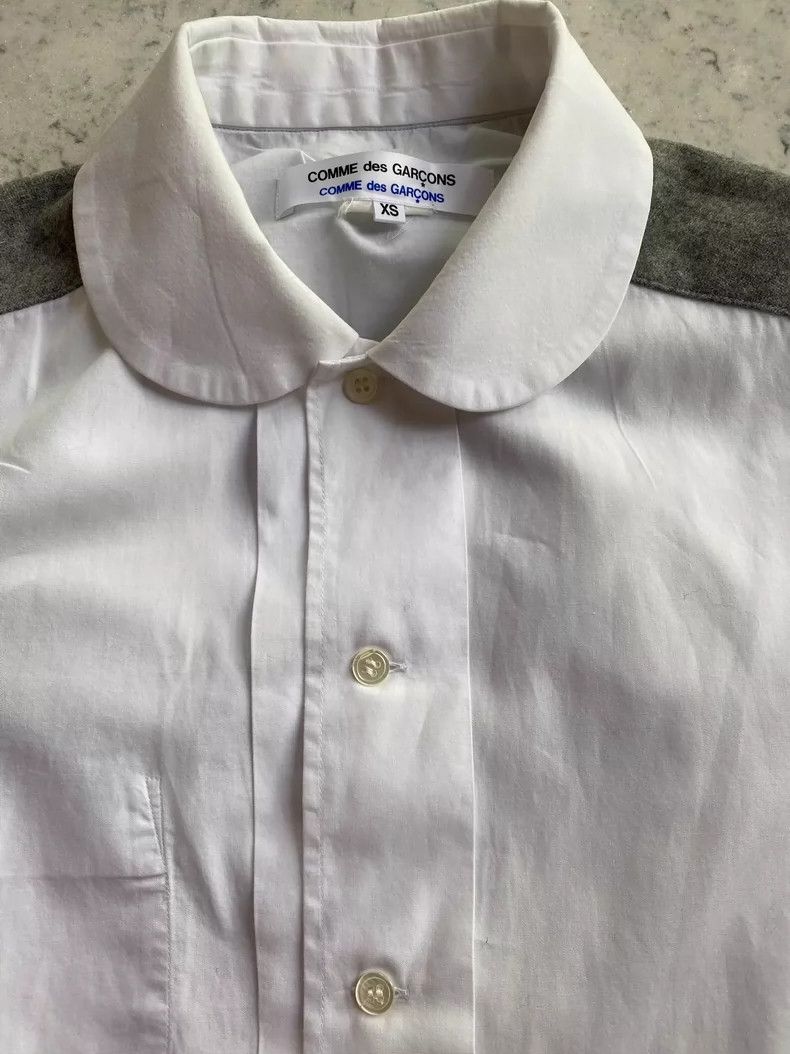 Comme des Garcons Comme des Garçons White Shirt with Gray Details-dmc Size US XS / EU 42 / 0 - 2 Thumbnail