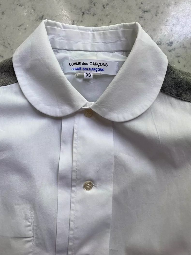 Comme des Garcons Comme des Garçons White Shirt with Gray Details-dmc Size US XS / EU 42 / 0 - 6 Thumbnail
