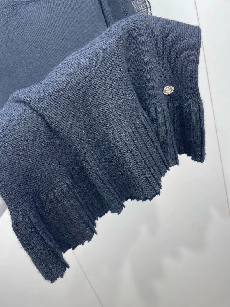 Chanel Chanel Black Ruffle Knit Dress-dmc Size US 38 / EU 54 - 4 Thumbnail