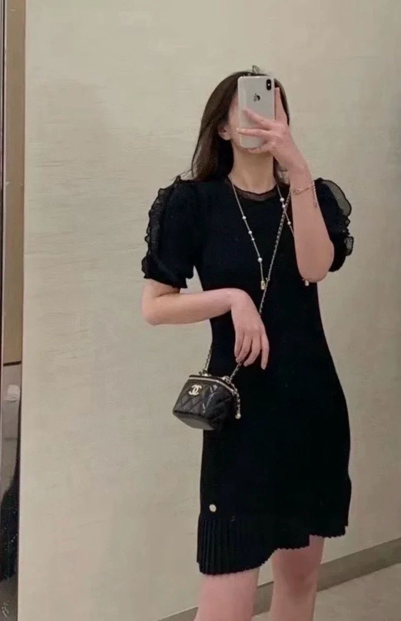 Chanel Chanel Black Ruffle Knit Dress-dmc Size US 38 / EU 54 - 9 Thumbnail