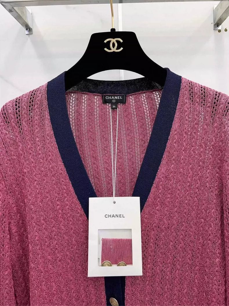Chanel Chanel Colorblock Cardigan with Buttons-dmc Size US S / EU 44-46 / 1 - 3 Thumbnail