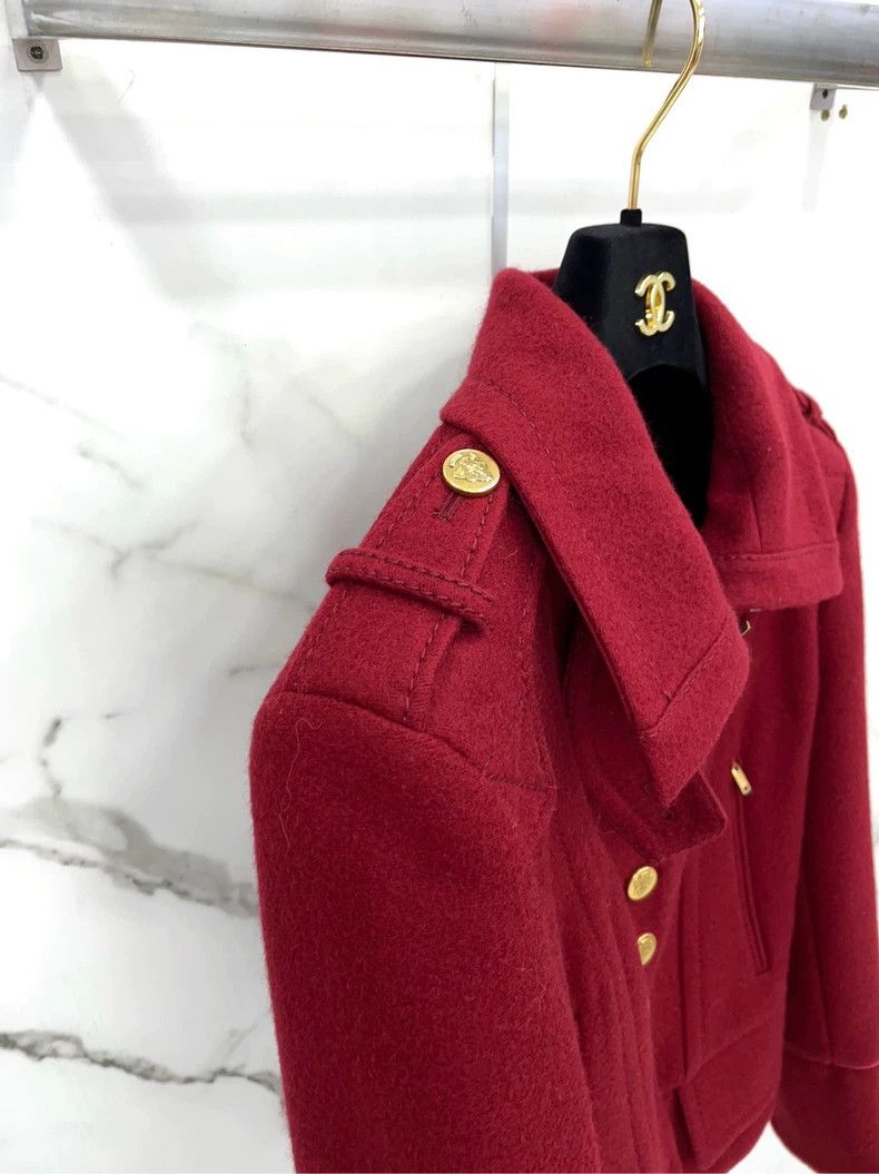 Gucci Gucci Red British Style Short Wool Coat-dmc Size US M / EU 48-50 / 2 - 6 Thumbnail