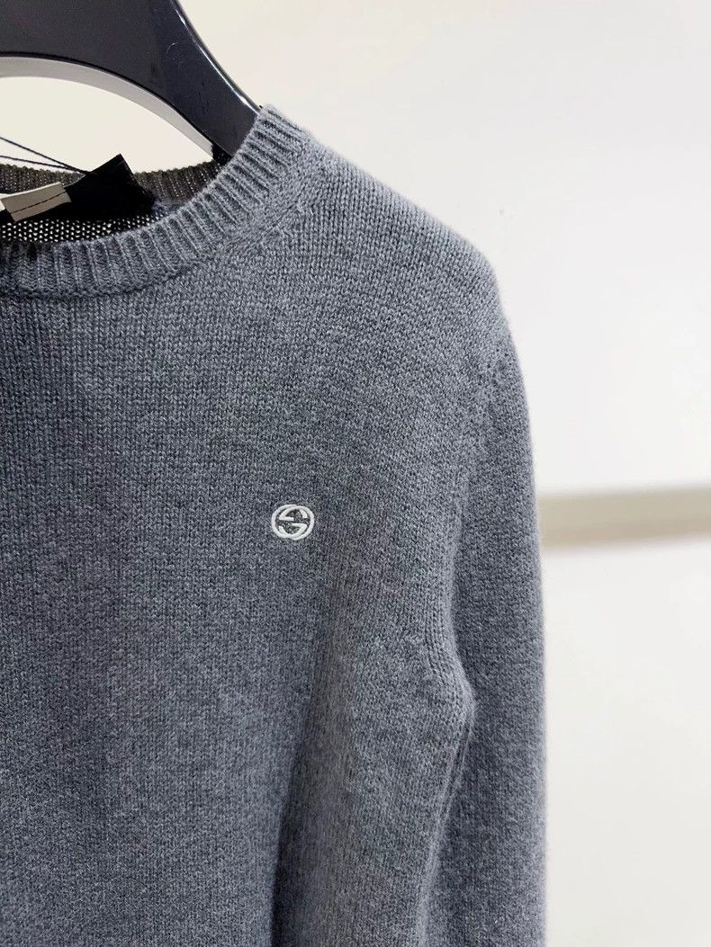 Gucci Gucci Embroidered Logo Sweater Grey-dmc Size US XS / EU 42 / 0 - 2 Thumbnail