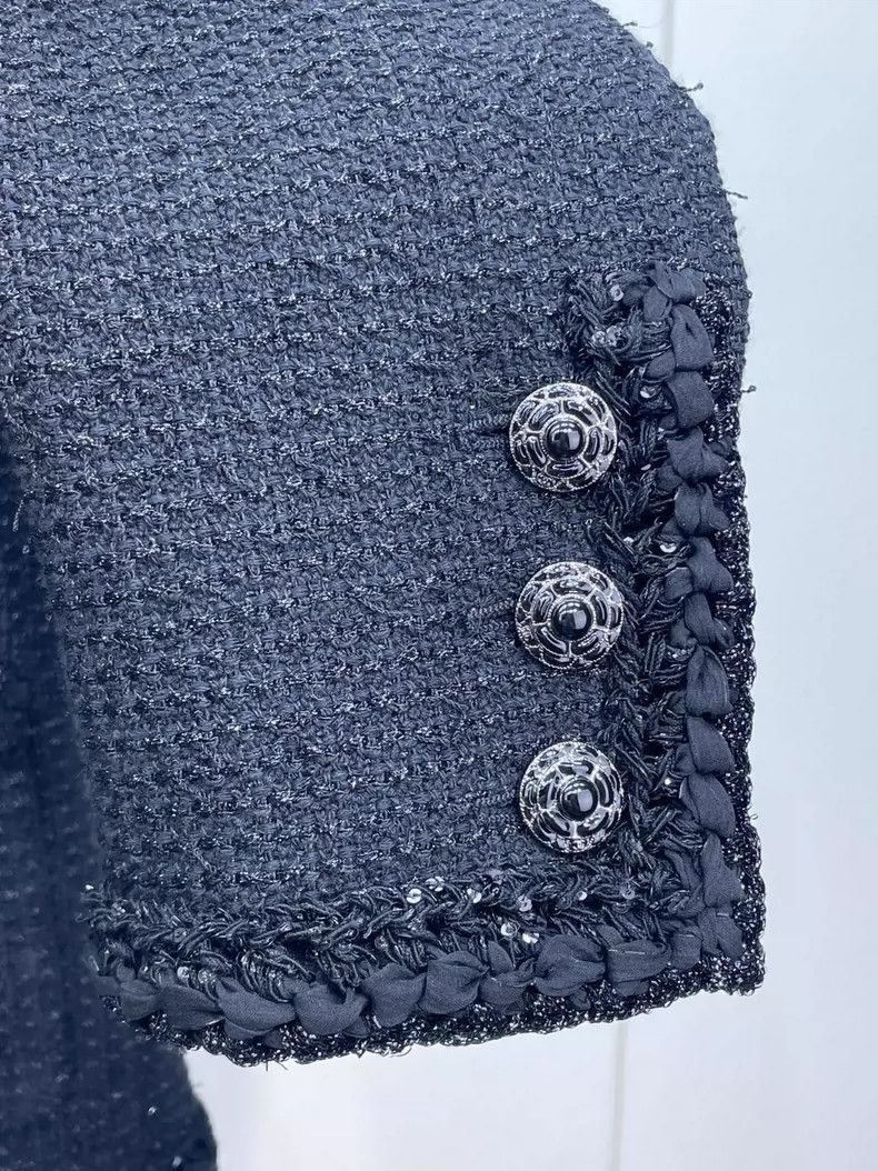 Chanel Chanel Black Tweed Jacket with Tag-dmc Size US S / EU 44-46 / 1 - 3 Thumbnail