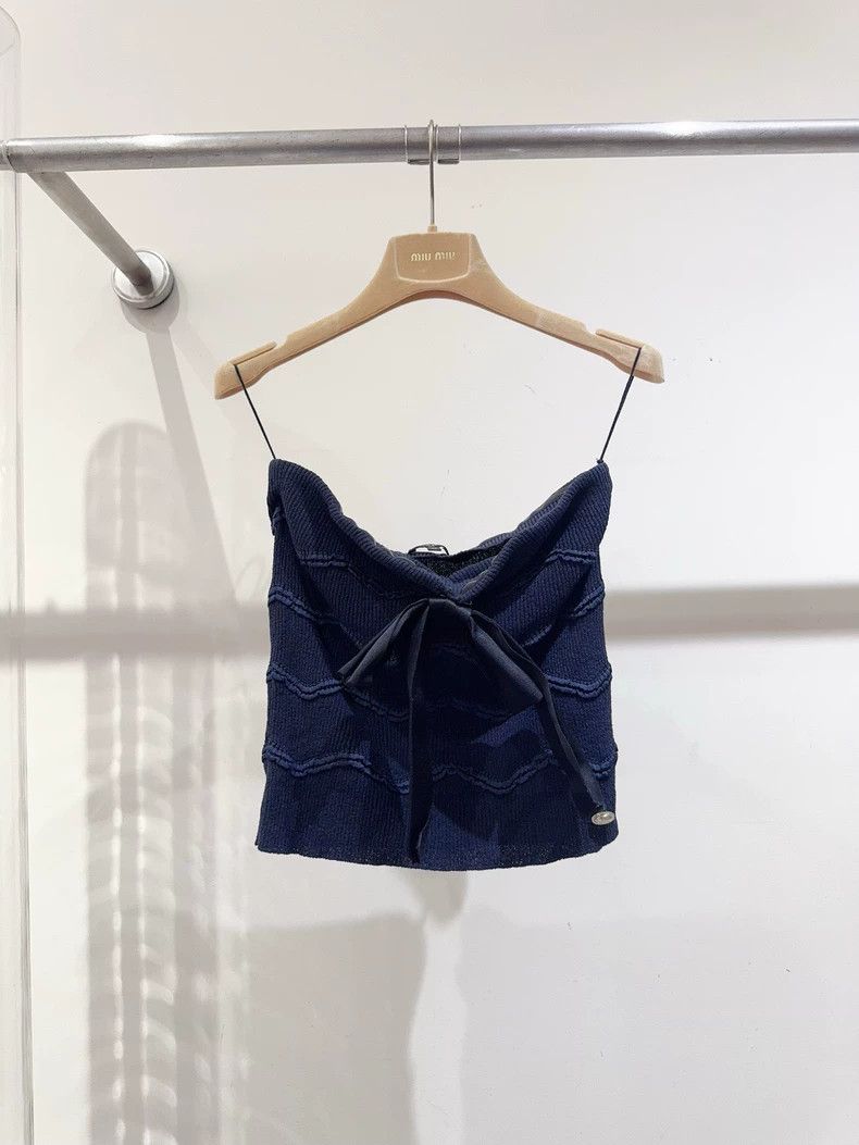 Chanel Chanel Blue Bow Tie Bustier Top-dmc Size US M / EU 48-50 / 2 - 3 Thumbnail