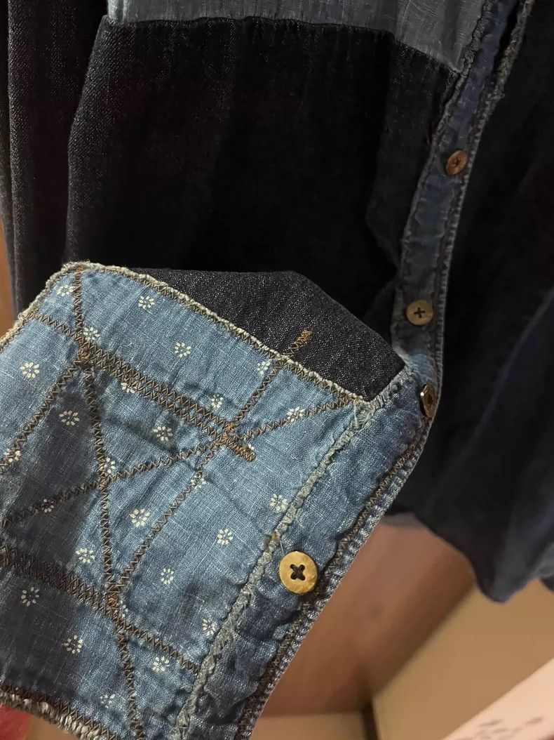 Kapital Kapital Patchwork Denim Shirt Made in Japan Size US S / EU 44-46 / 1 - 8 Thumbnail