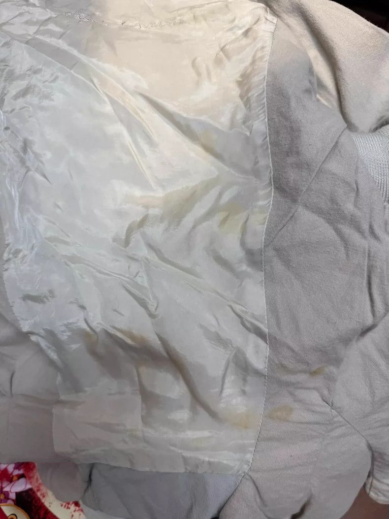 Rick Owens Rick Owens White Leather Jacket with Stains Size US S / EU 44-46 / 1 - 6 Thumbnail