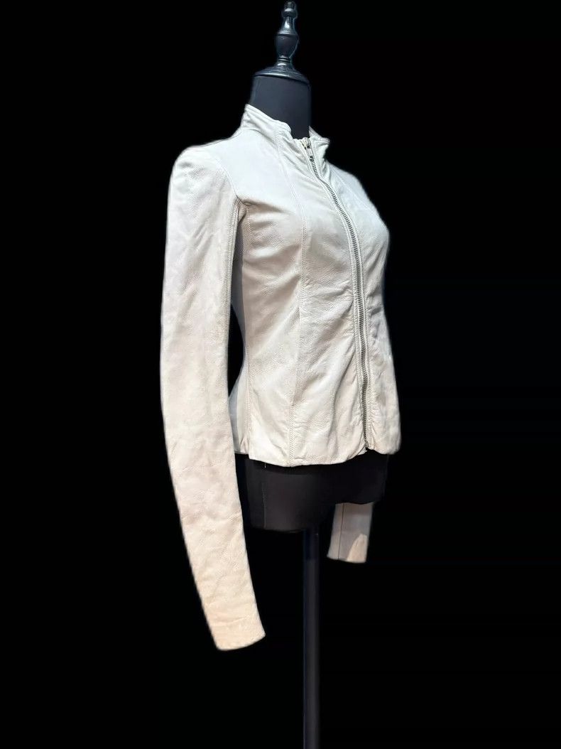 Rick Owens Rick Owens White Leather Jacket with Stains Size US S / EU 44-46 / 1 - 2 Thumbnail