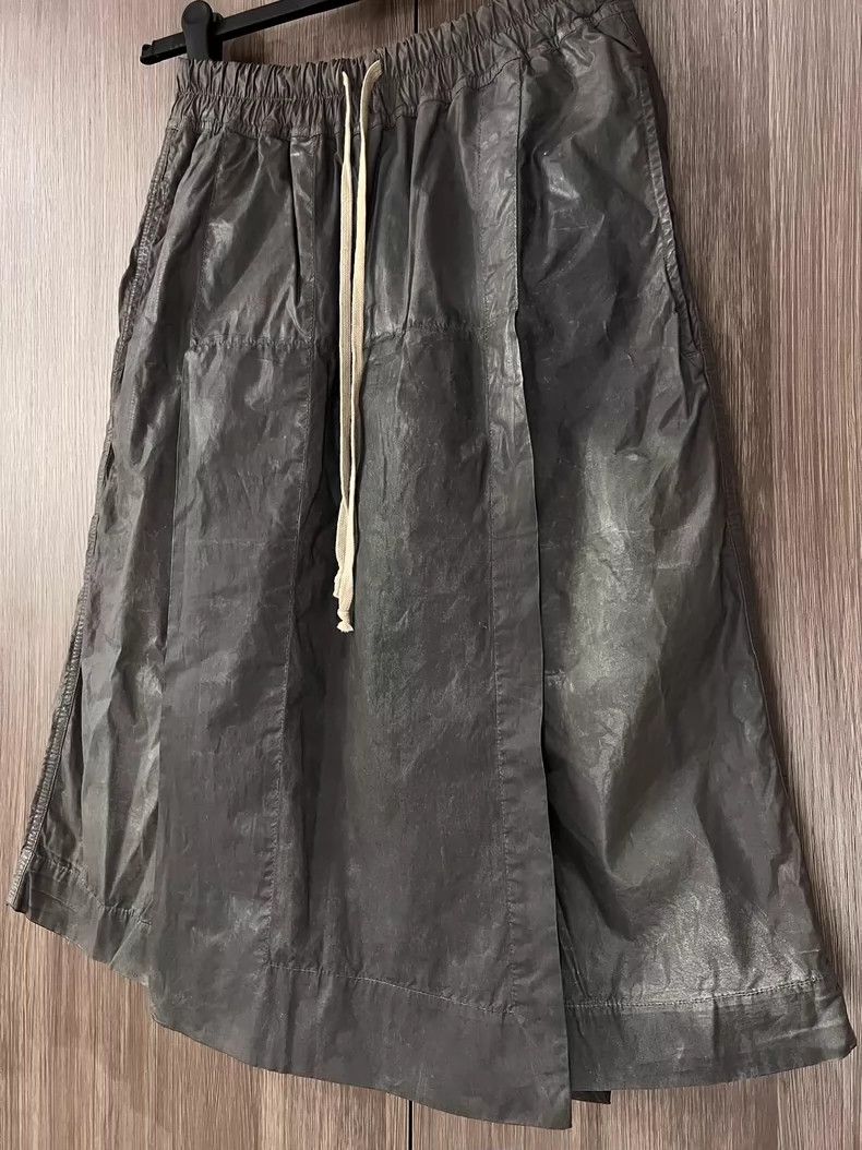 Rick Owens Rick Owens Drkshdw Gray Waxed Skirt Shorts Size US 26 / EU 42 - 6 Thumbnail