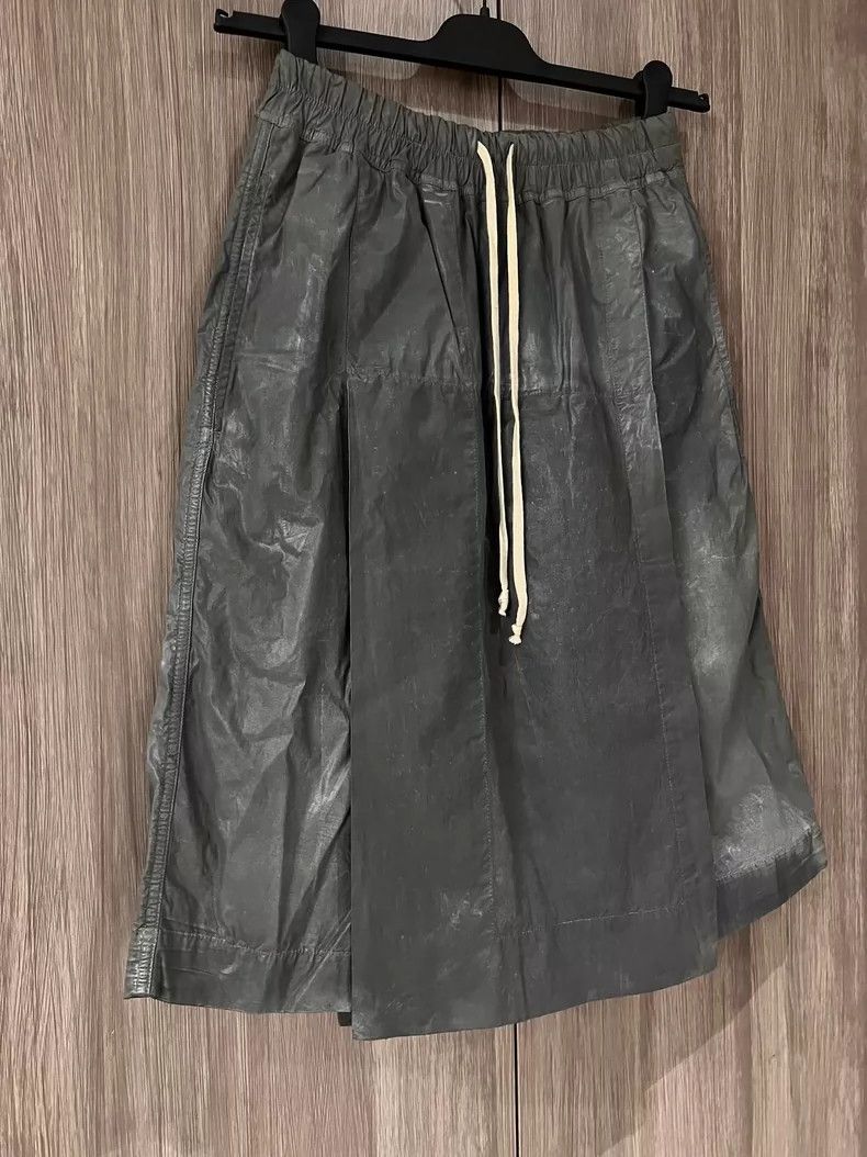 Rick Owens Rick Owens Drkshdw Gray Waxed Skirt Shorts Size US 26 / EU 42 - 3 Thumbnail