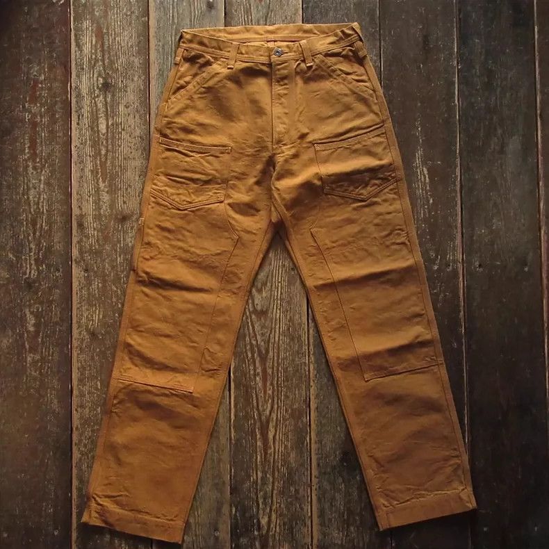Freewheelers Derrickman Overalls Brown Cotton Duck Work Pants Size US 34 / EU 50 - 4 Thumbnail
