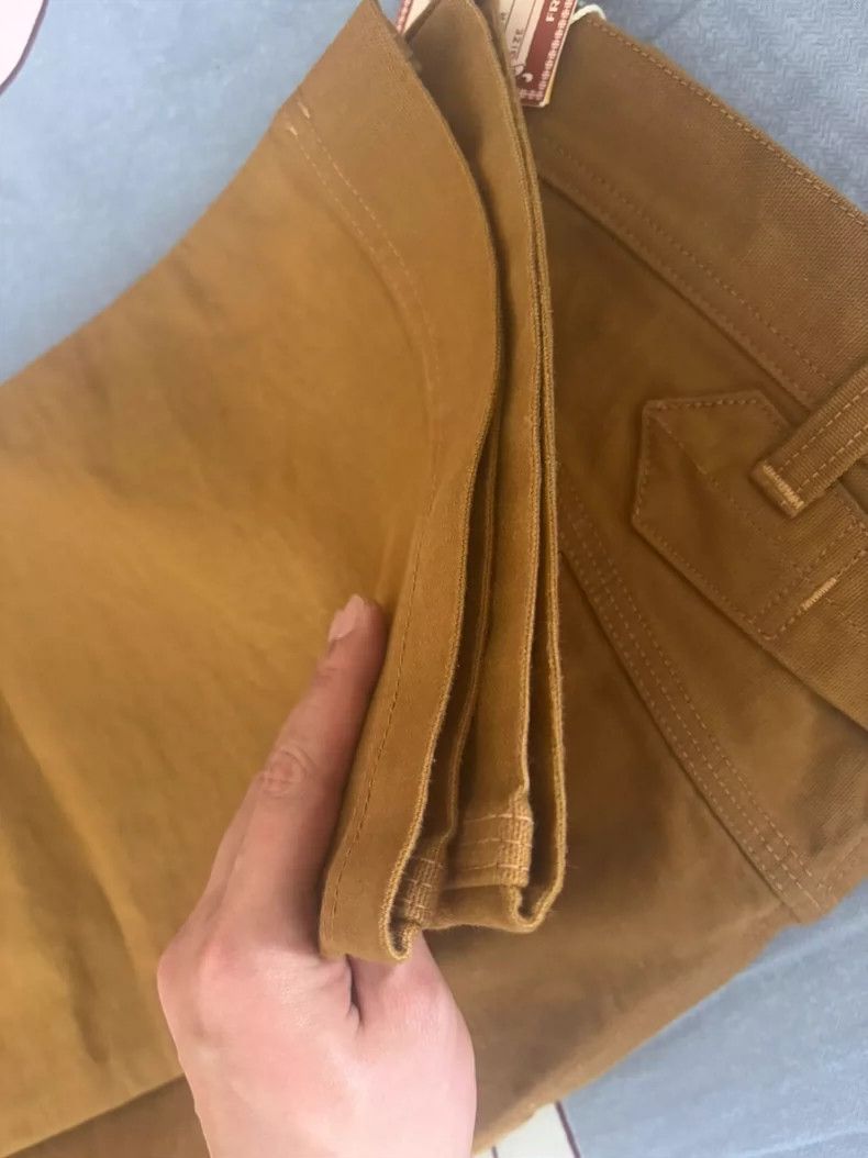 Freewheelers Derrickman Overalls Brown Cotton Duck Work Pants Size US 34 / EU 50 - 3 Thumbnail