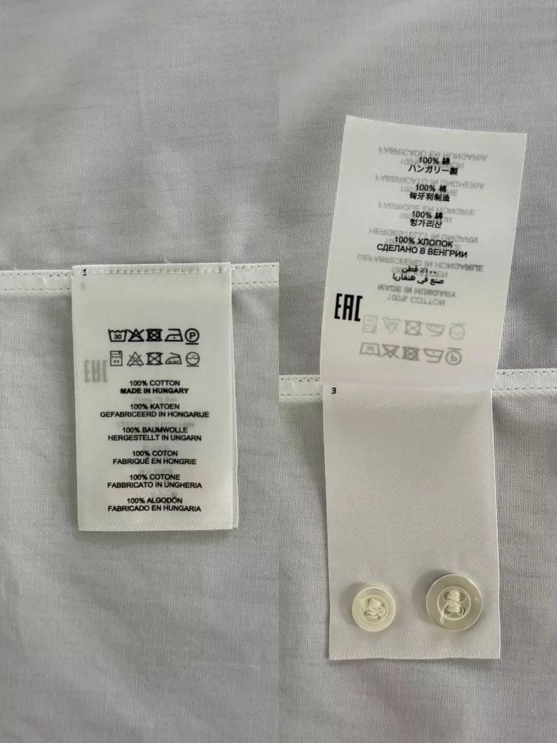 Dries Van Noten Dries Van Noten White Cotton Long Sleeve Shirt Size US L / EU 52-54 / 3 - 5 Thumbnail