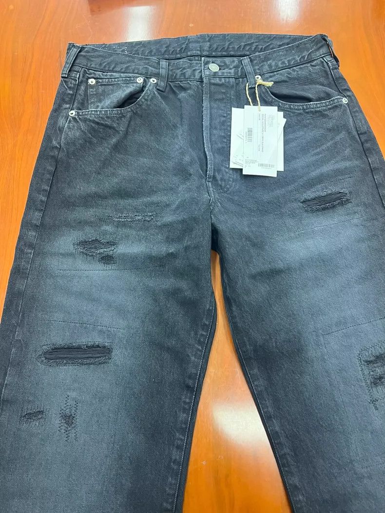 Visvim VISVIM CMYK Black Damaged Denim Pants Size US 36 / EU 52 - 2 Thumbnail