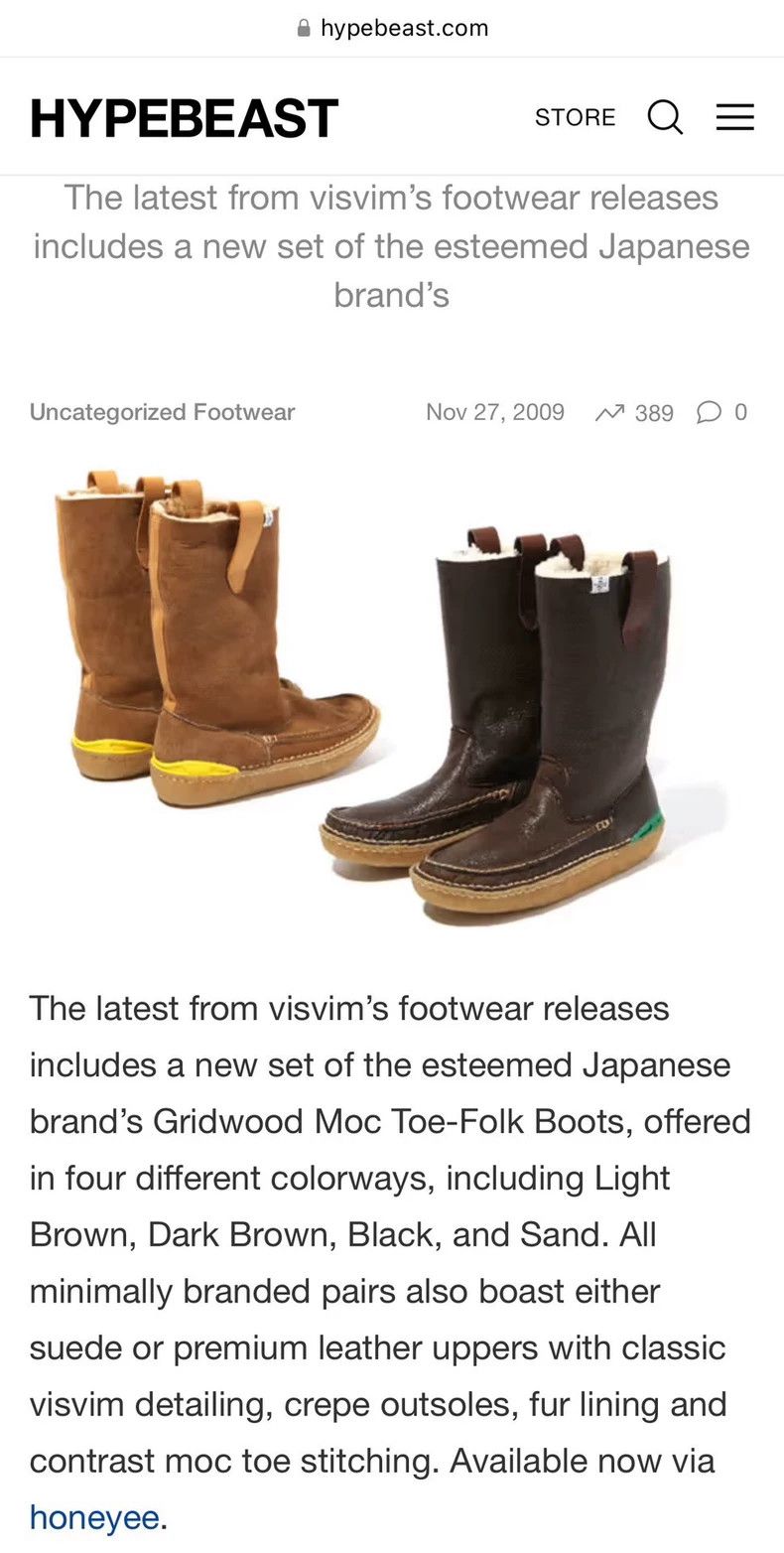Visvim Visvim Moc Toe-Folk Winter Warm Boots Size US 6 / EU 39 - 9 Thumbnail