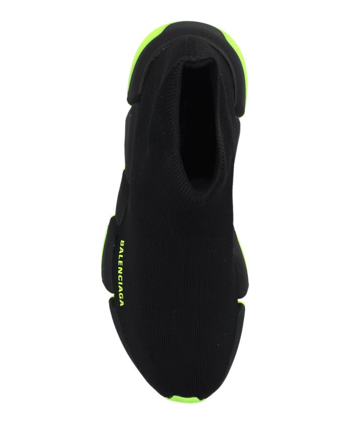Balenciaga speed 2.0 recycled knit sneaker black/green Size US 10 / IT 40 - 4 Thumbnail
