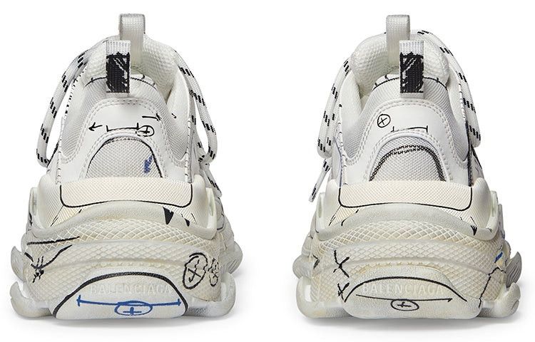 Balenciaga triple s sketch sneaker white/blue Size US 5 / IT 35 - 6 Thumbnail