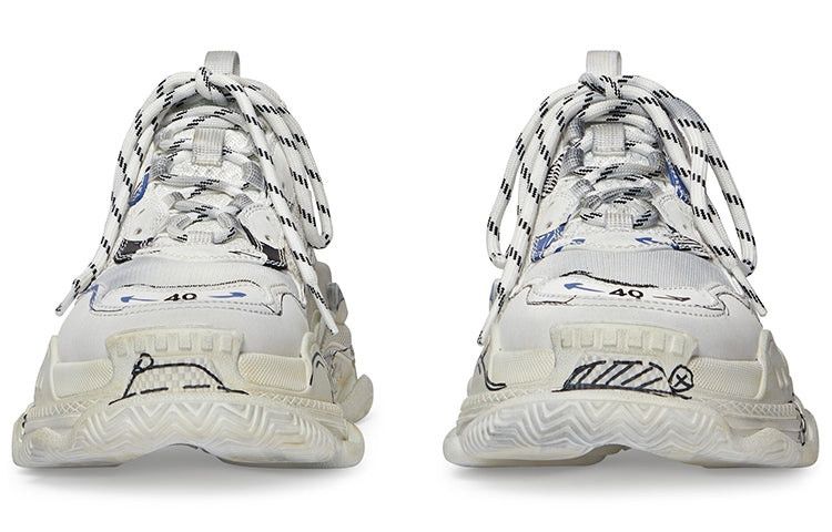 Balenciaga triple s sketch sneaker white/blue Size US 6 / IT 36 - 5 Thumbnail