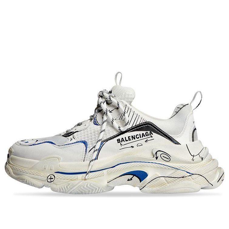 Balenciaga triple s sketch sneaker white/blue Size US 8 / IT 38 - 2 Thumbnail