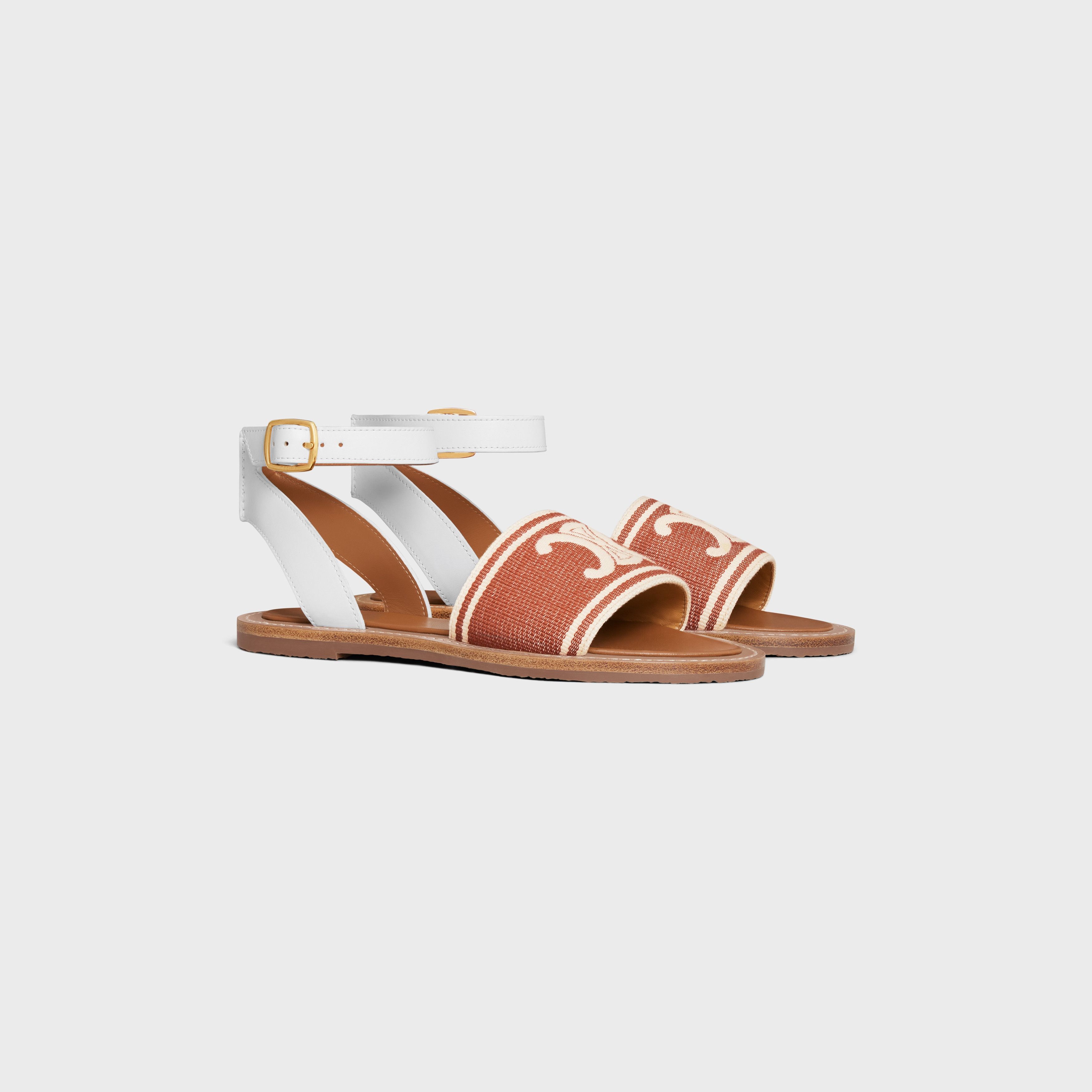 Celine lympia sandal in triomphe jacquard canvas & calfskin Size US 6 / IT 36 - 2 Thumbnail